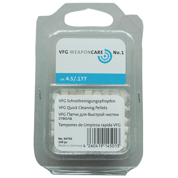 VFG-Schnellreinigungspfropfen, 100 St. Luftdruckwaffen Kal. 4,5 mm / 5,5 mm