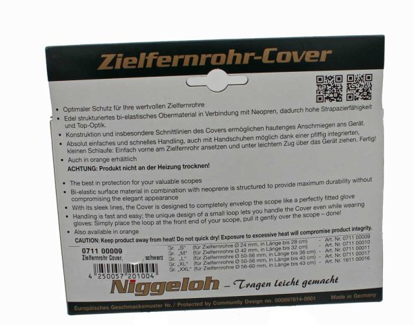 Niggeloh Zielfernrohr Cover Neopren XL bis D 56 mm